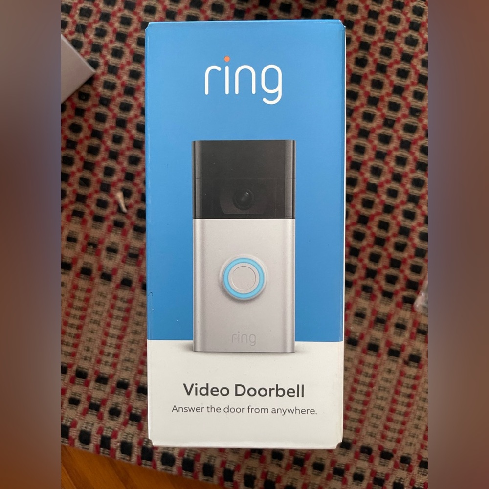 Ring Video Doorbell in Silver and Black